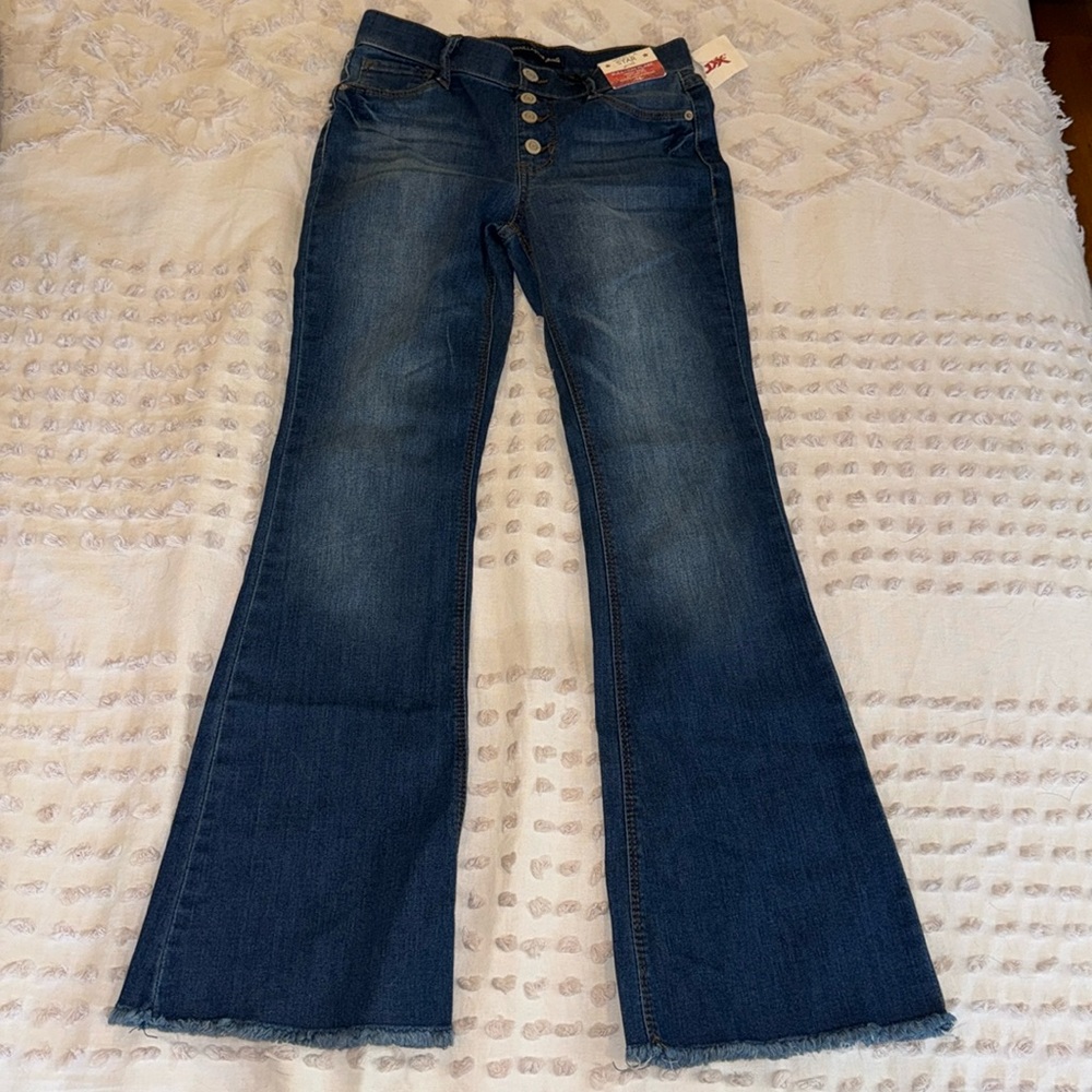 New with tags high rise pull on flare jean, girls size 10